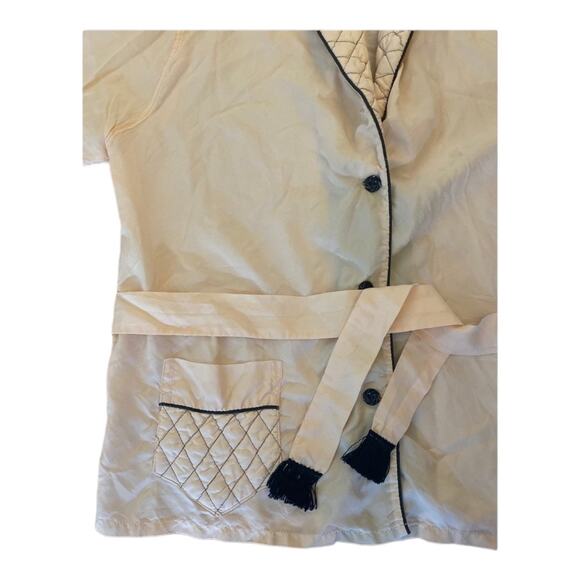 1950s Paultex New York Short Sleeve Quilted Smoking Jacket Size 36 small - Picture 3 of 13